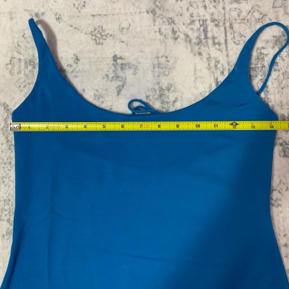 VTG Y2K Susana Monaco Vibrant Sleeveless Blue Midi Dress S - Picture 7 of 11